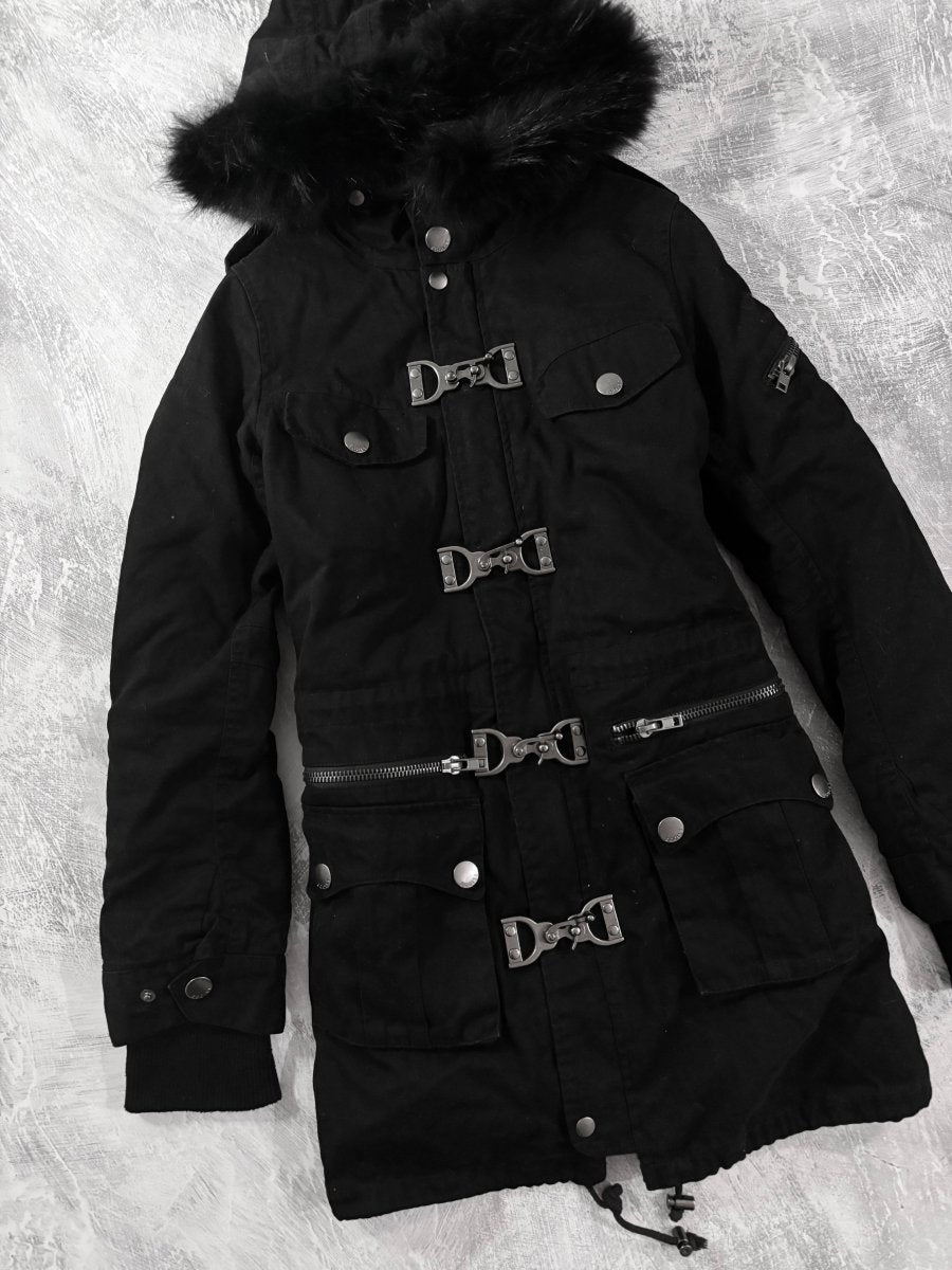 Egoist Metal Clasp Coat - MIDNIGHT FAE