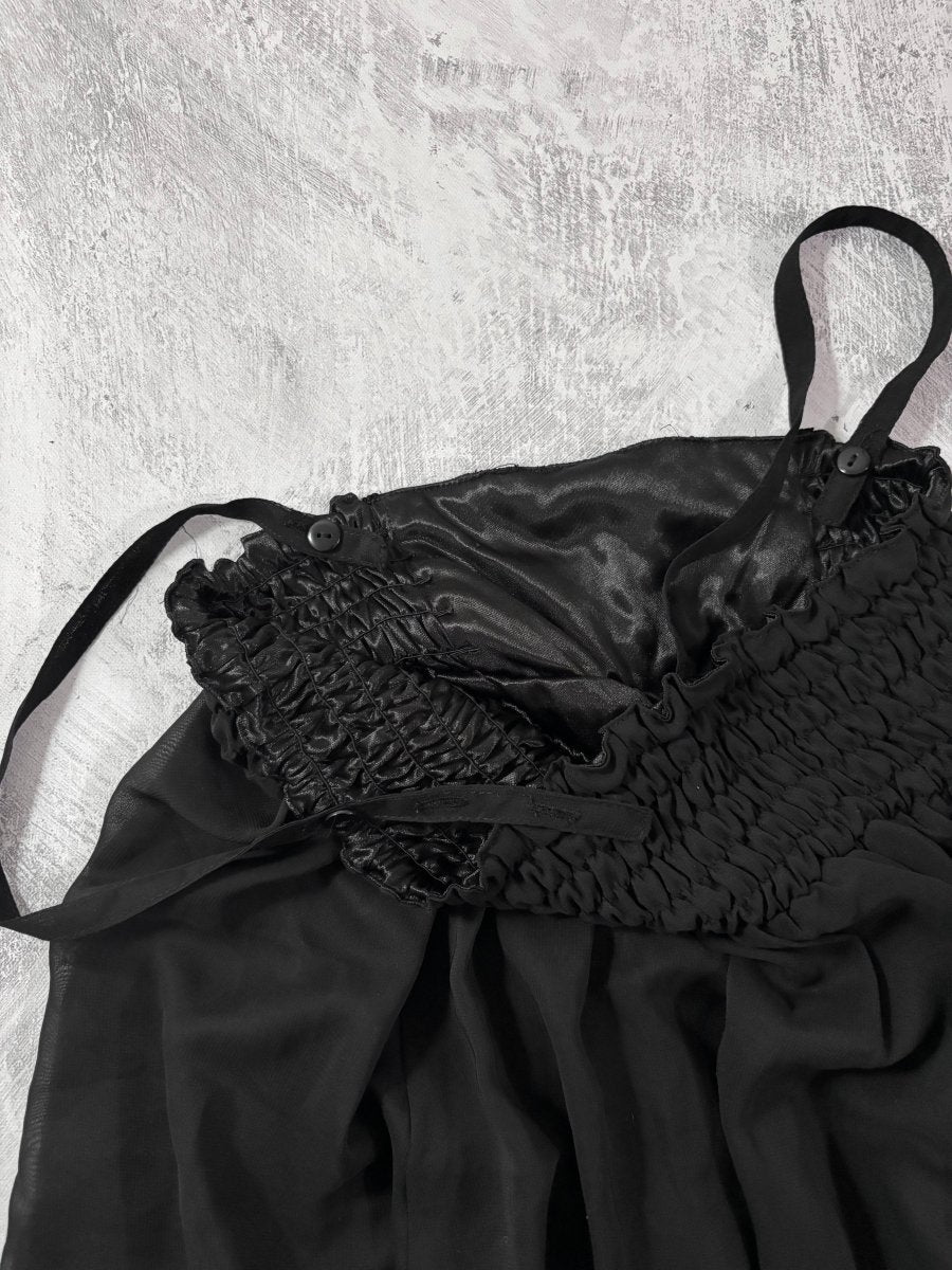 Embroidered Babydoll Dress - MIDNIGHT FAE