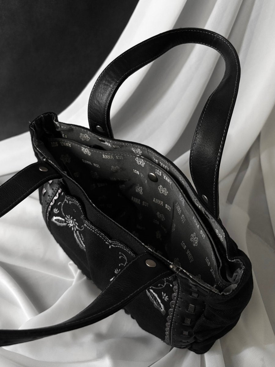 Embroidered Canvas Bag - MIDNIGHT FAE