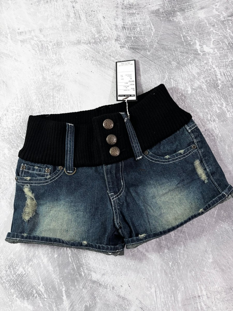 Faded Mini Shorts (BNWT) - MIDNIGHT FAE