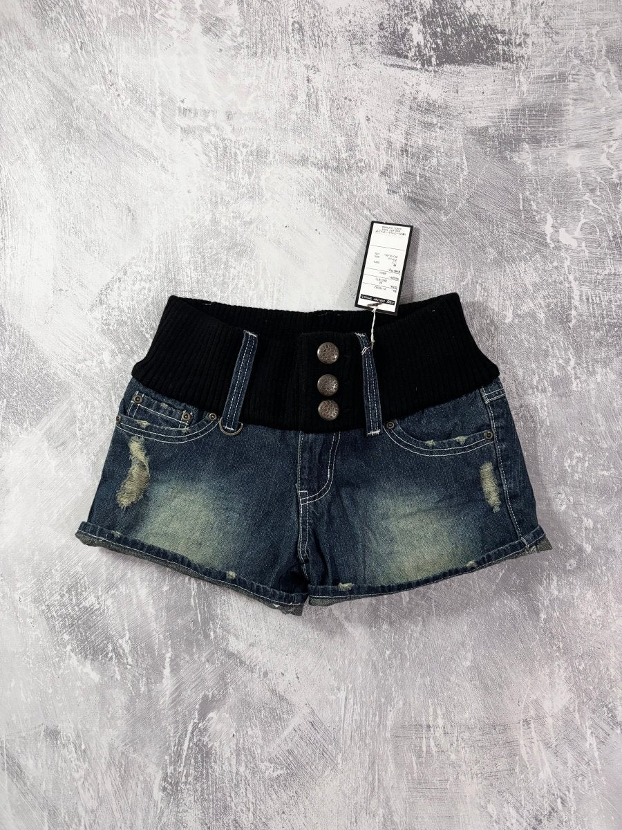 Faded Mini Shorts (BNWT) - MIDNIGHT FAE