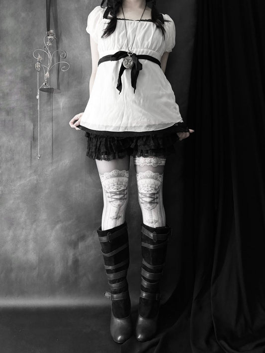 Faint Babydoll Blouse - MIDNIGHT FAE