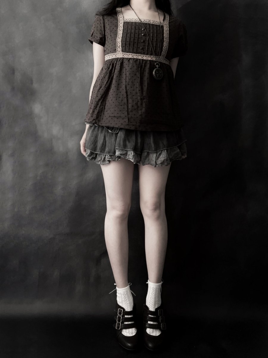 Fawn Babydoll Top - MIDNIGHT FAE