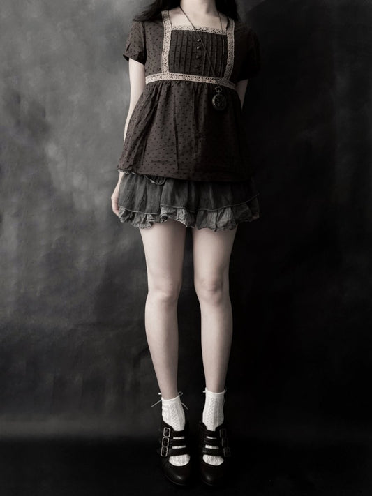 Fawn Babydoll Top - MIDNIGHT FAE