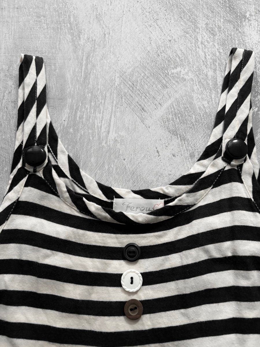 Feroux Striped Dress - MIDNIGHT FAE