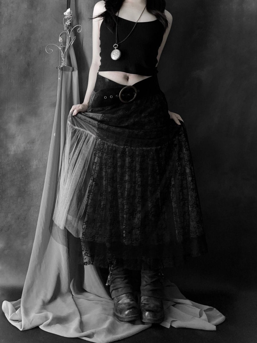 Fissure Tulle Skirt (BNWT) - MIDNIGHT FAE