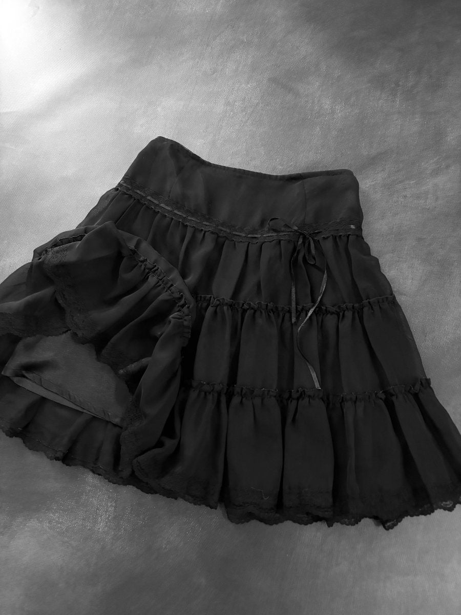 Fleur Ruffle Skirt - MIDNIGHT FAE