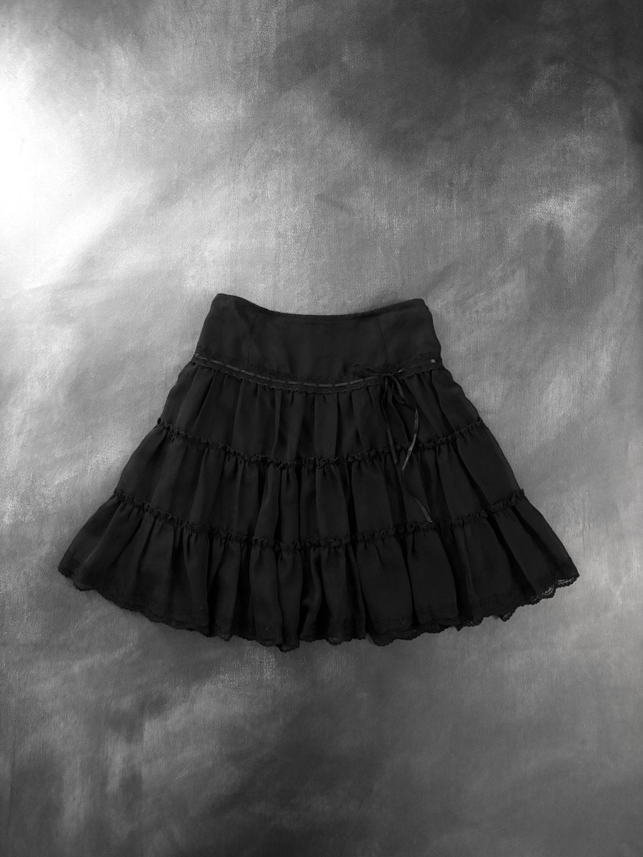 Fleur Ruffle Skirt - MIDNIGHT FAE