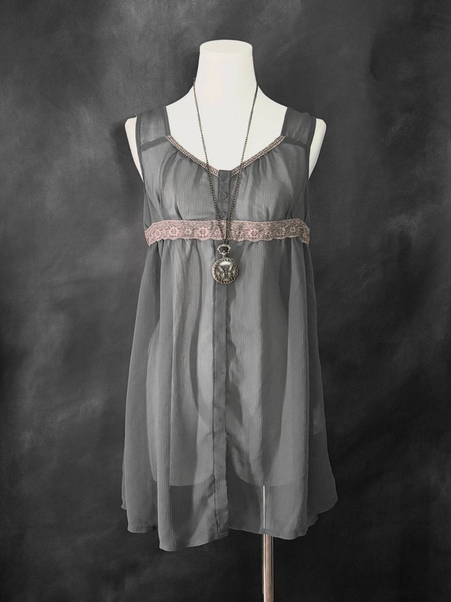 Fog Babydoll Dress - MIDNIGHT FAE