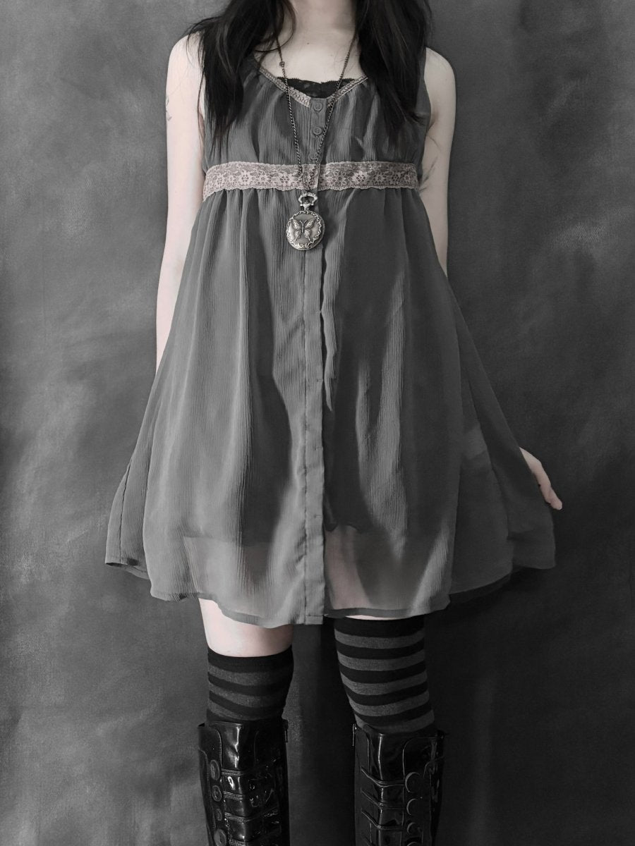 Fog Babydoll Dress - MIDNIGHT FAE