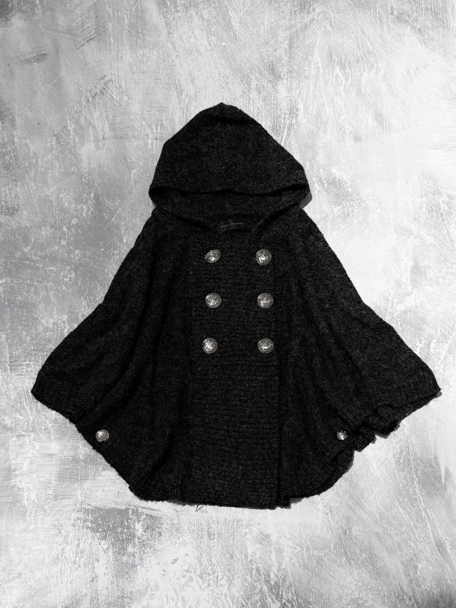 Fossil Knit Poncho - MIDNIGHT FAE