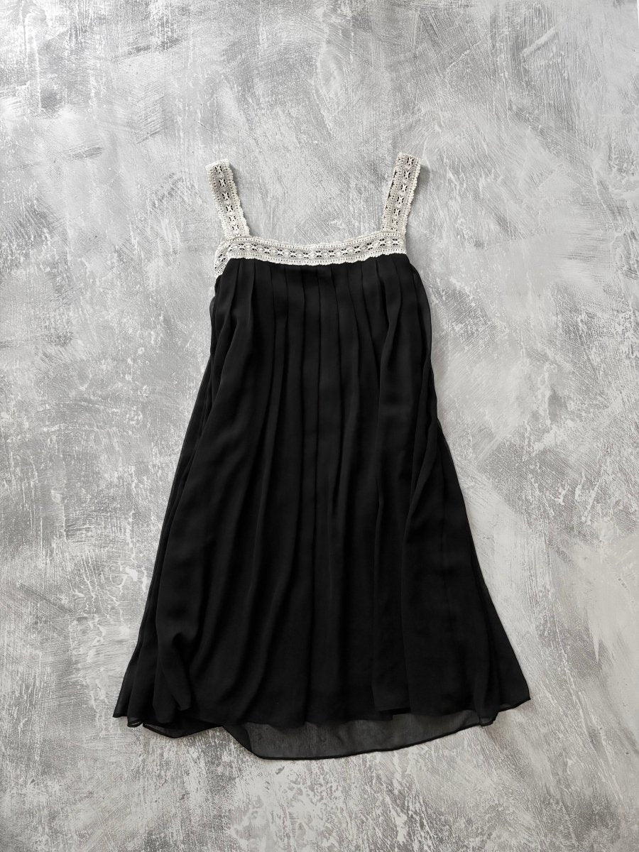 Foxglove Pleated Dress - MIDNIGHT FAE
