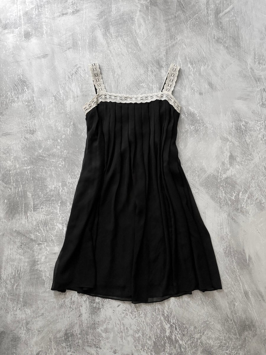 Foxglove Pleated Dress - MIDNIGHT FAE