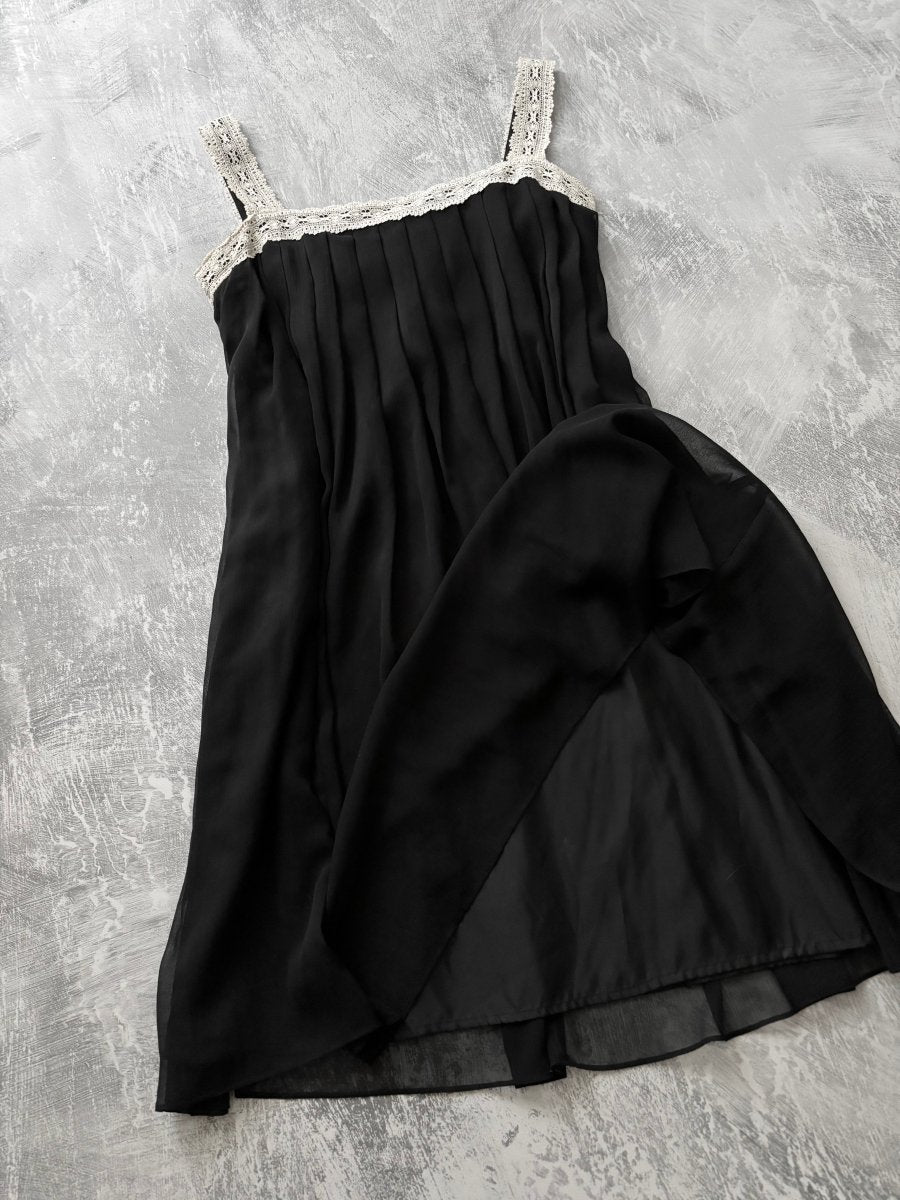 Foxglove Pleated Dress - MIDNIGHT FAE