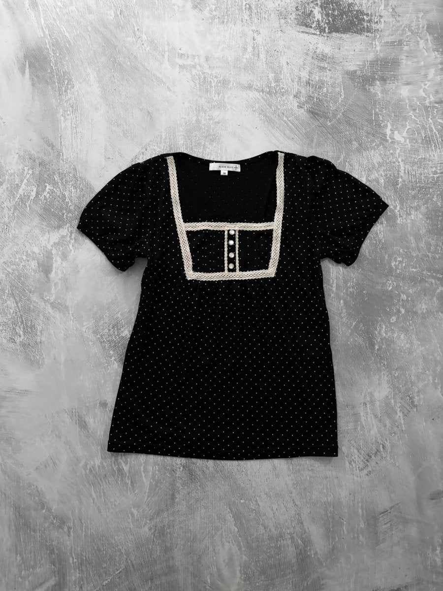 Freckles Polkadot Top - MIDNIGHT FAE