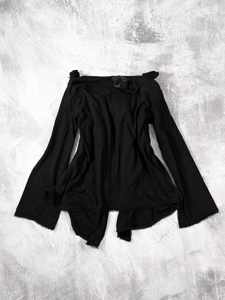 Gardenia Black Cardigan - MIDNIGHT FAE