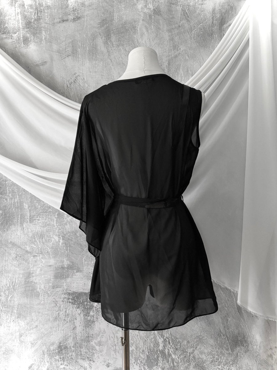 Gauze Asymmetric Tunic - MIDNIGHT FAE