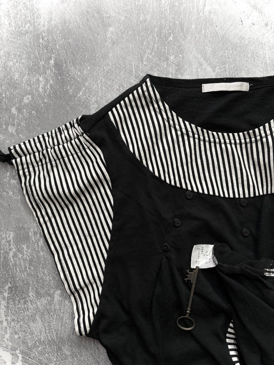Gear Striped Blouse - MIDNIGHT FAE