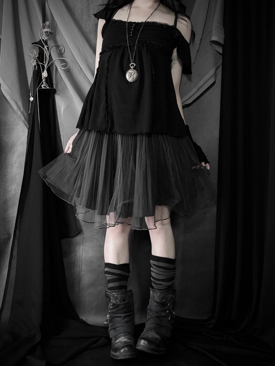 Ghost Tulle Skirt - MIDNIGHT FAE