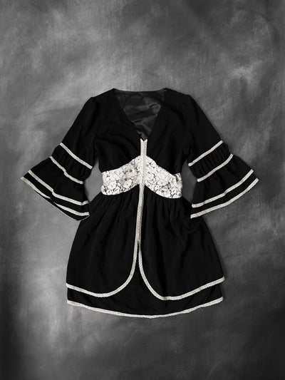 Gilded Layered Dress - MIDNIGHT FAE