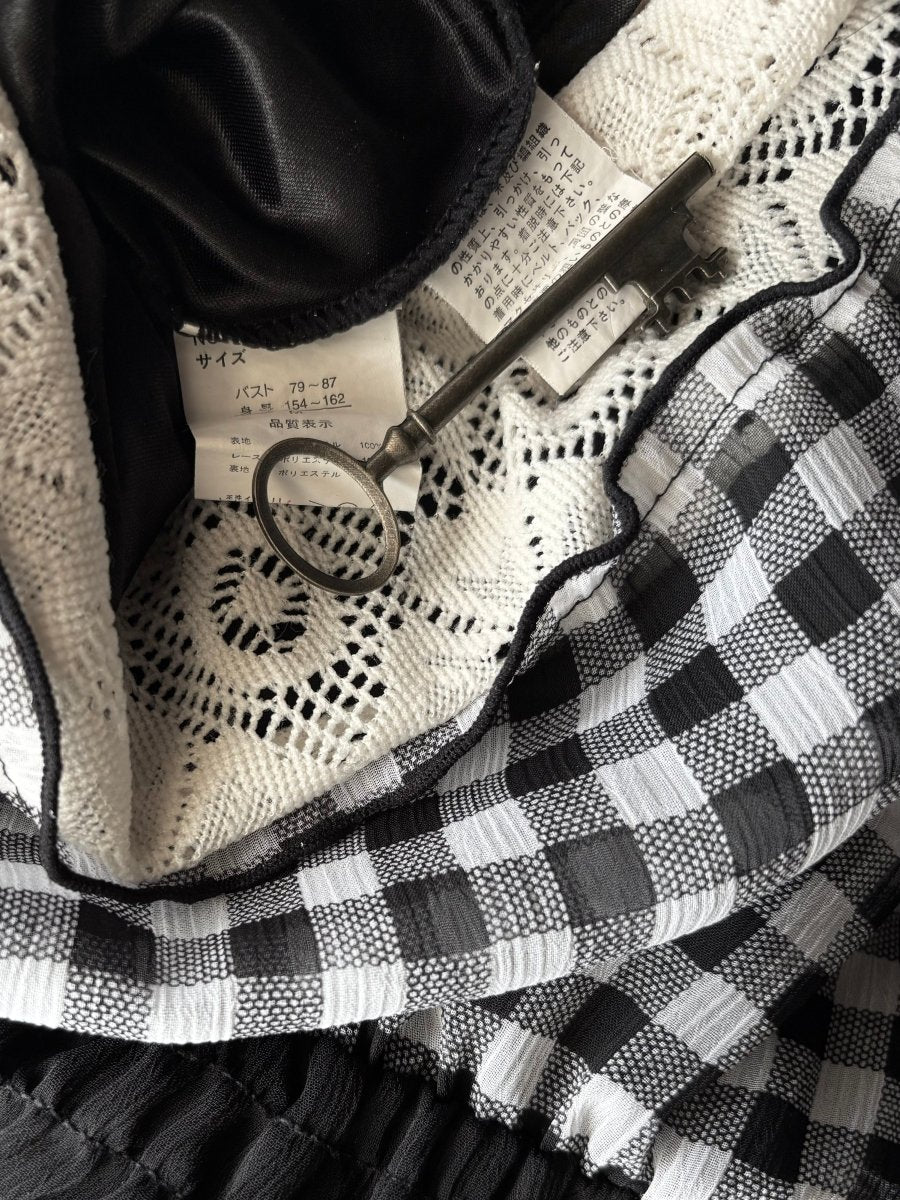 Gingham Halter Dress - MIDNIGHT FAE