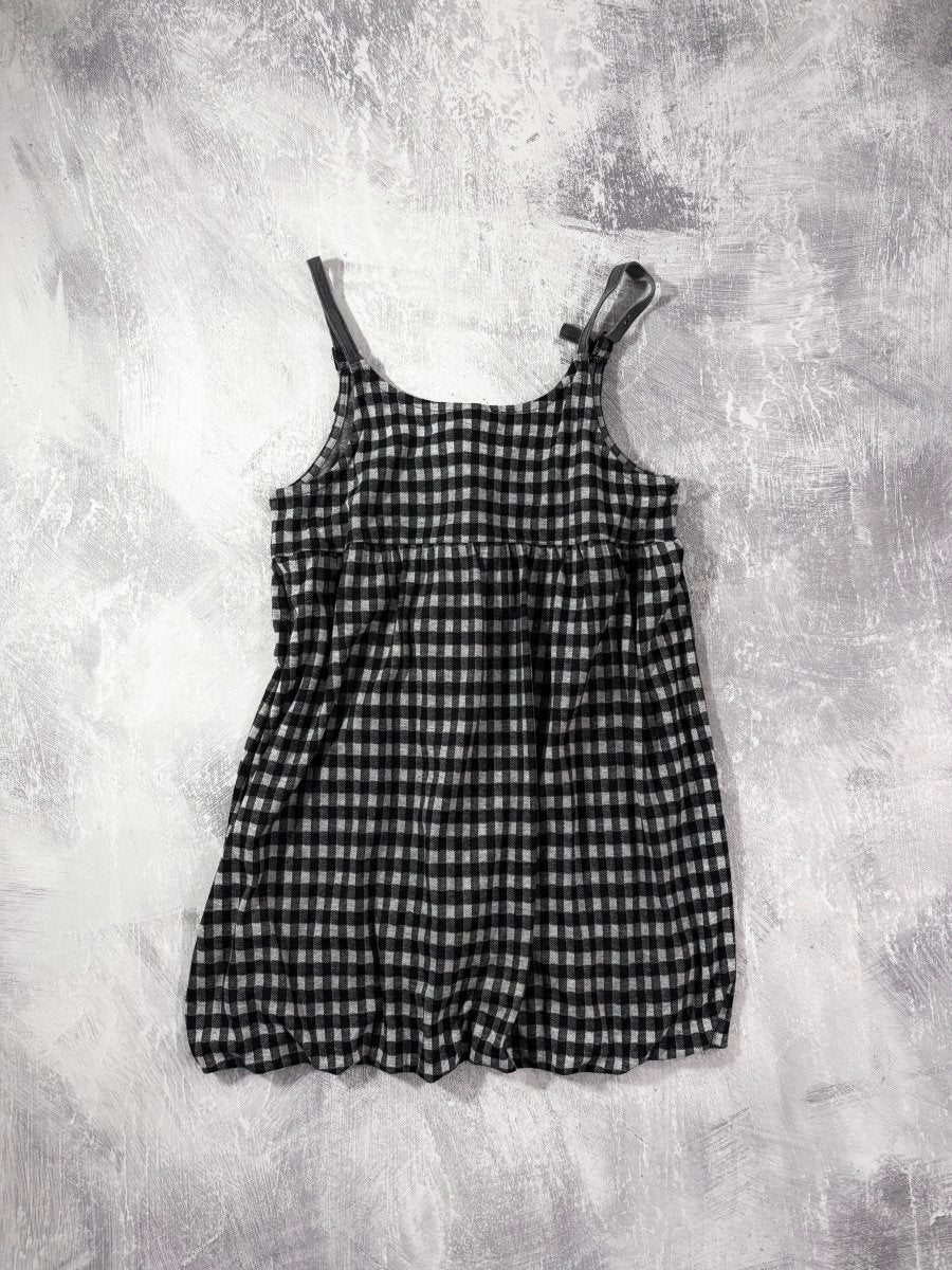 Gingham Plaid Dress - MIDNIGHT FAE