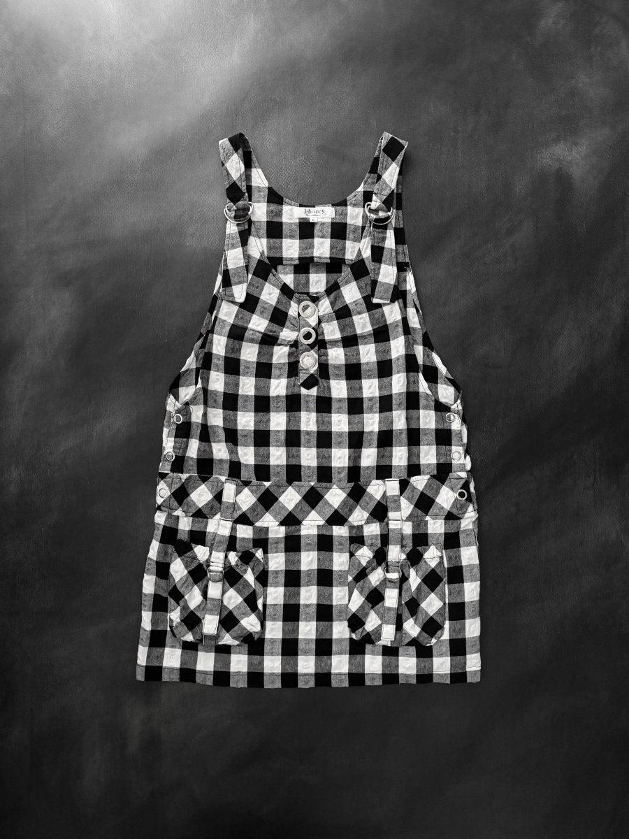 Gingham Plaid Overalls - MIDNIGHT FAE