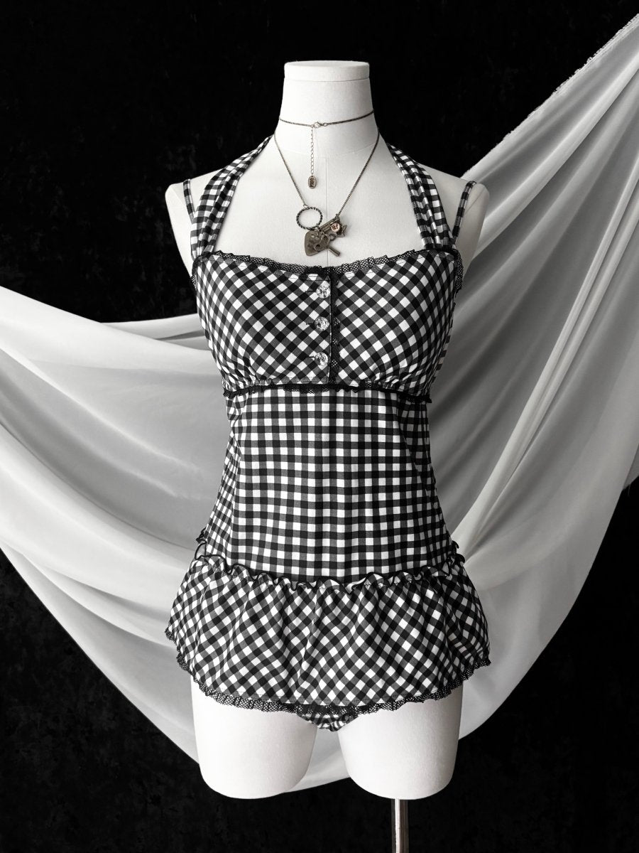 Gingham Swim Set - MIDNIGHT FAE