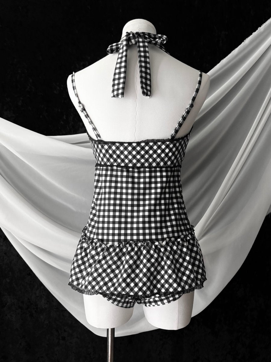 Gingham Swim Set - MIDNIGHT FAE