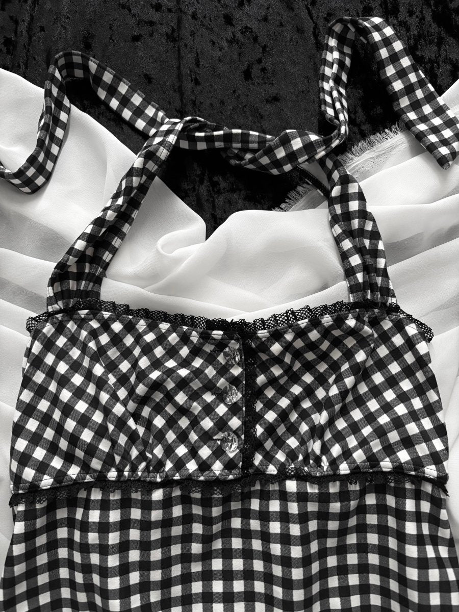Gingham Swim Set - MIDNIGHT FAE