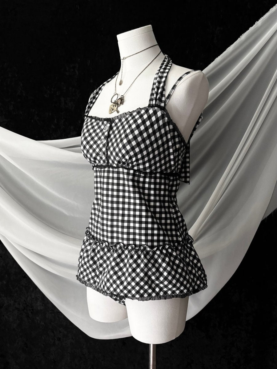 Gingham Swim Set - MIDNIGHT FAE