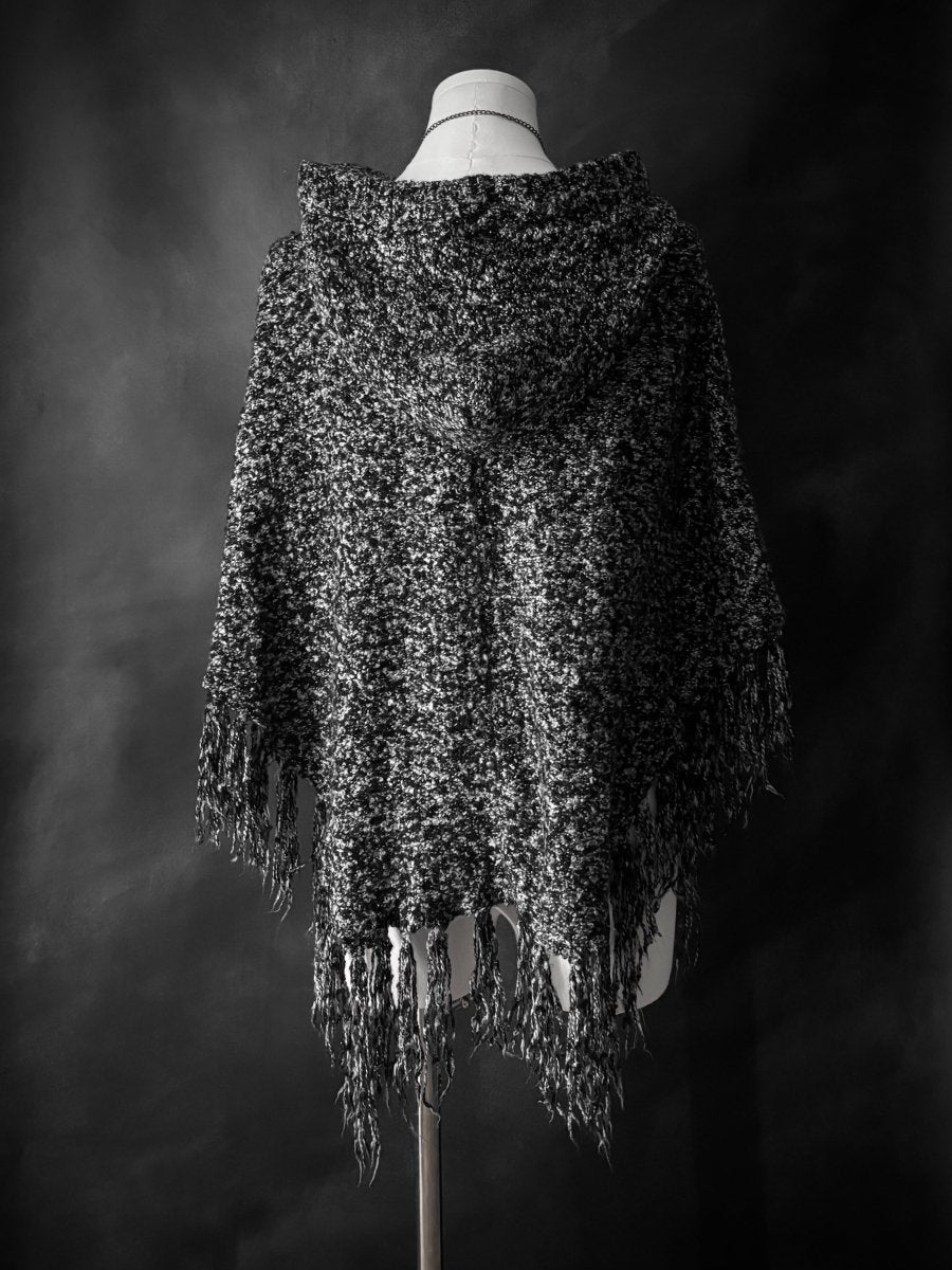 Glacier Grey Poncho - MIDNIGHT FAE