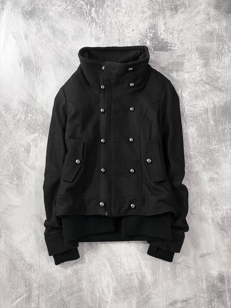 Glamour Zip Up Coat - MIDNIGHT FAE