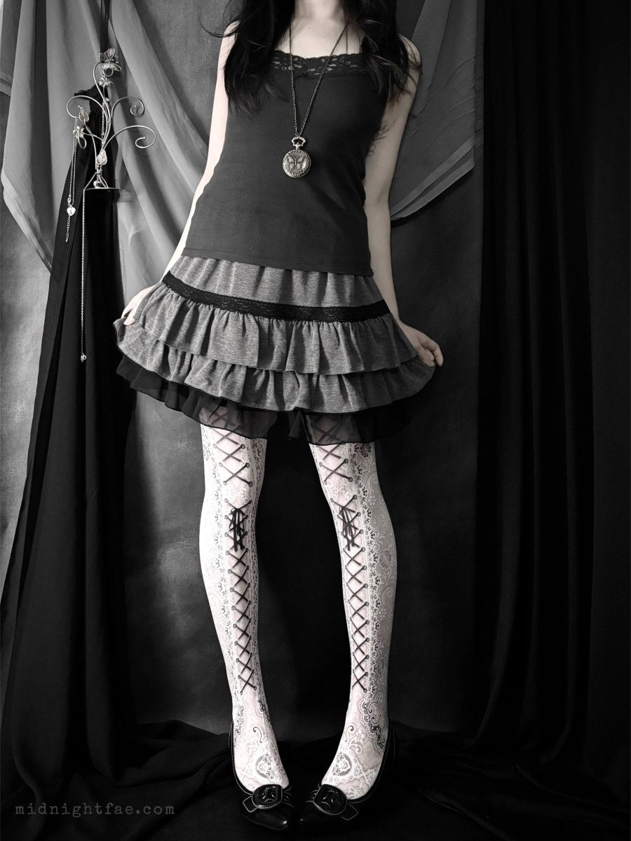 Gloom Mini Skirt - MIDNIGHT FAE