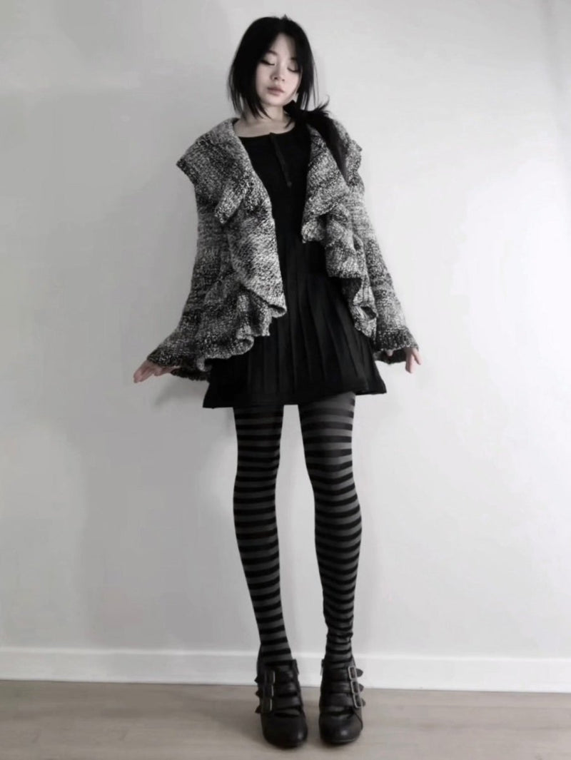 Graphite Knit Cardigan - MIDNIGHT FAE