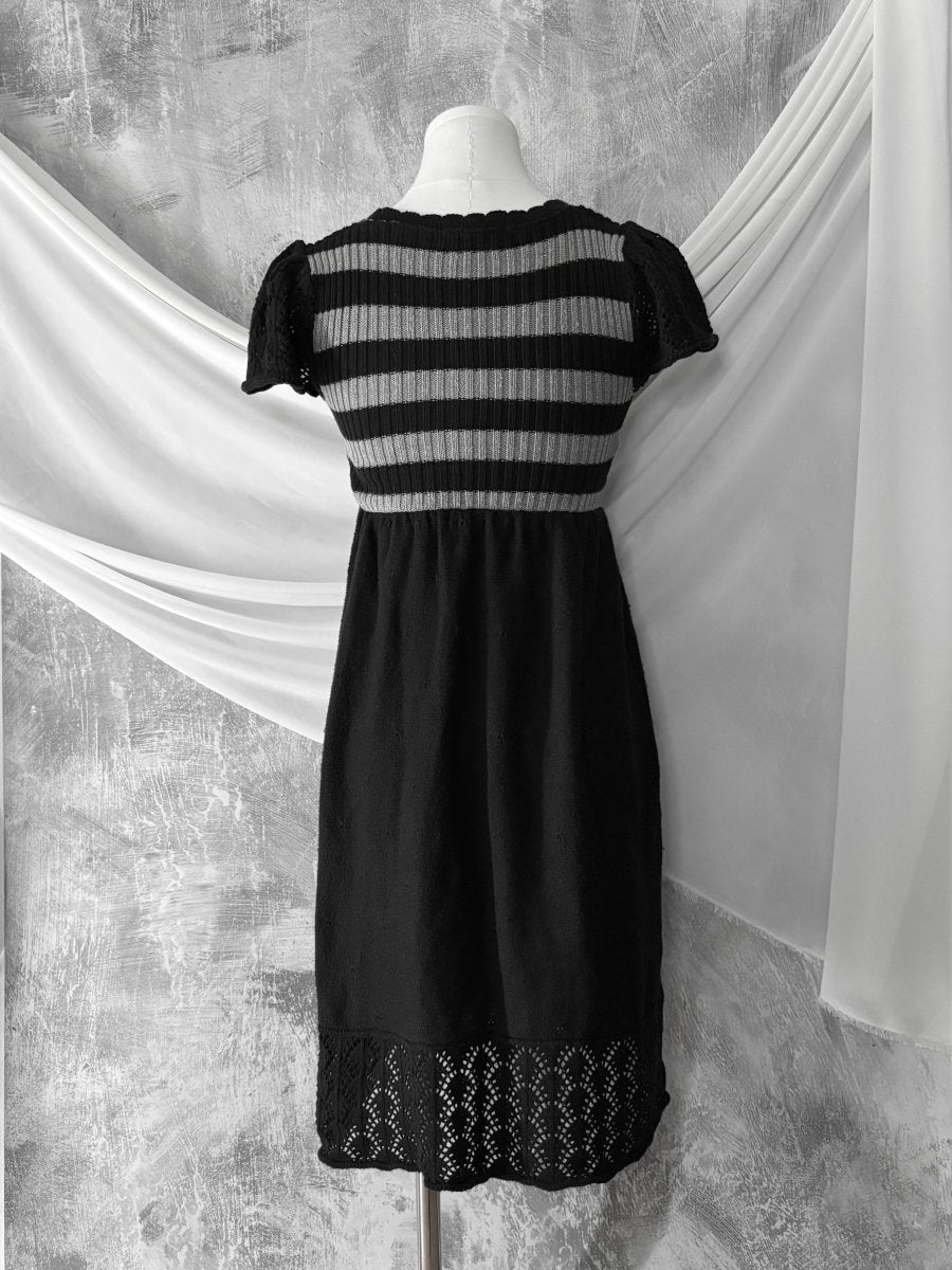 Grazie Striped Dress - MIDNIGHT FAE