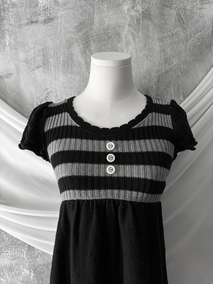 Grazie Striped Dress - MIDNIGHT FAE