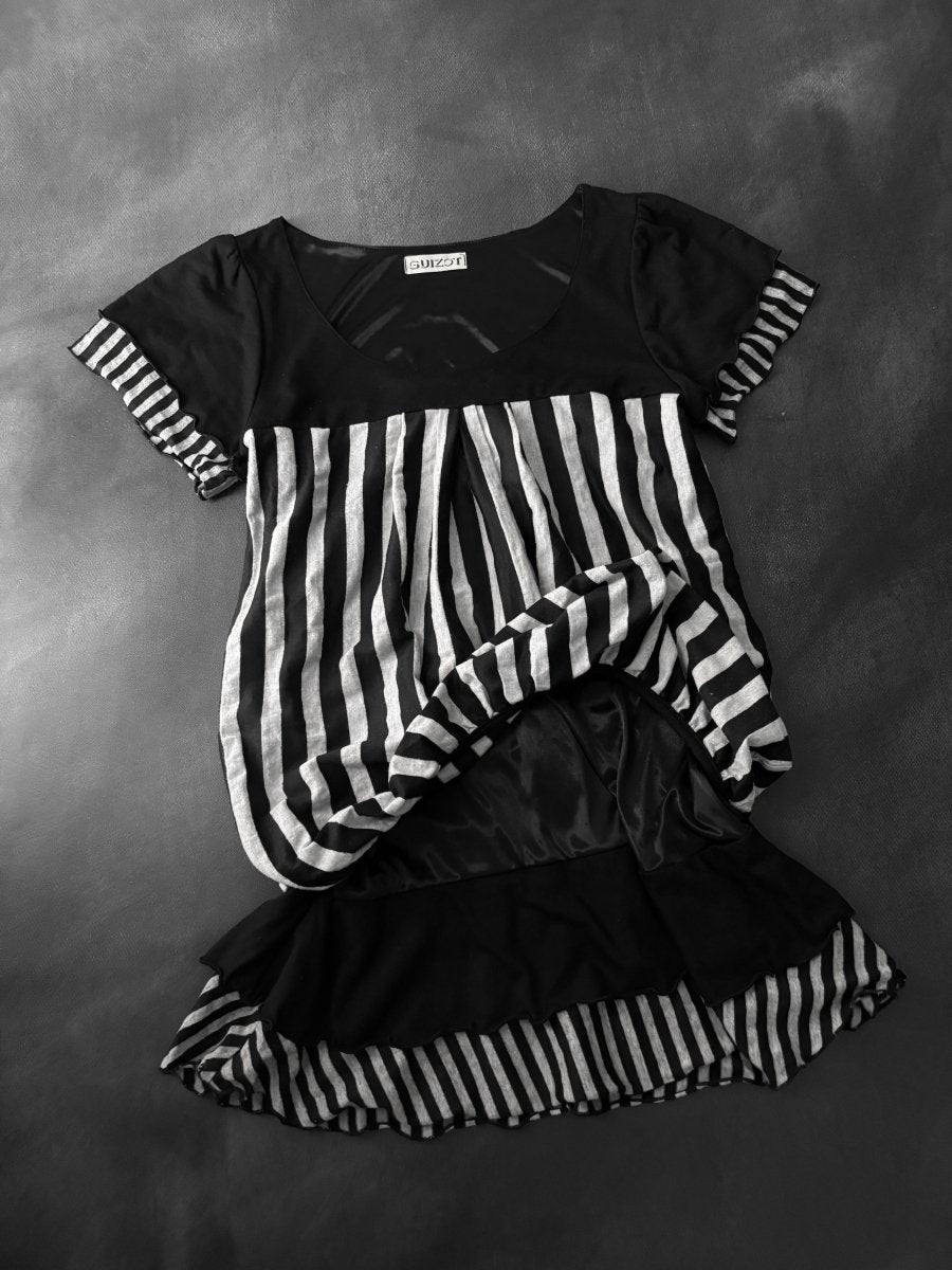 Guizot Striped Dress - MIDNIGHT FAE