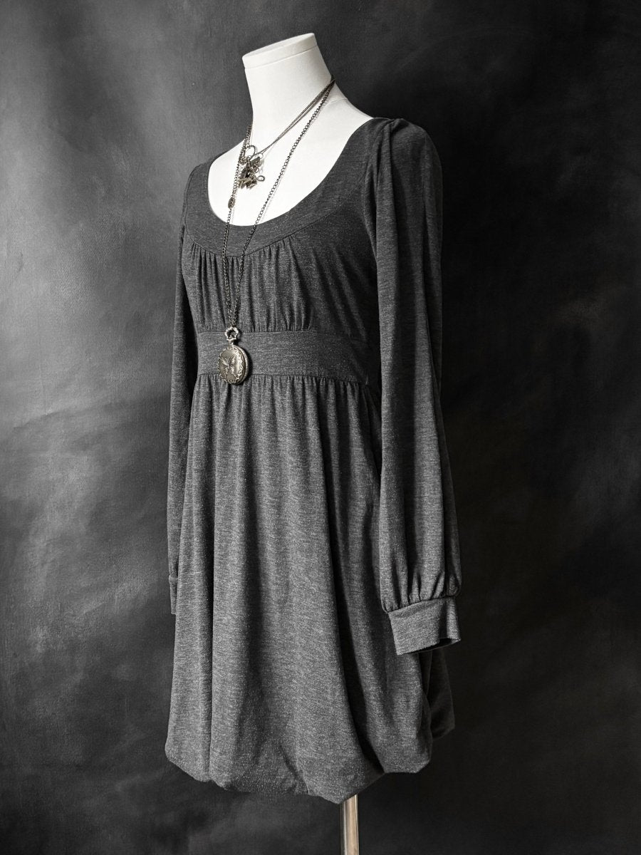 Halcyon Babydoll Dress - MIDNIGHT FAE