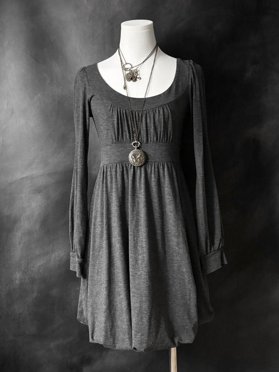 Halcyon Babydoll Dress - MIDNIGHT FAE
