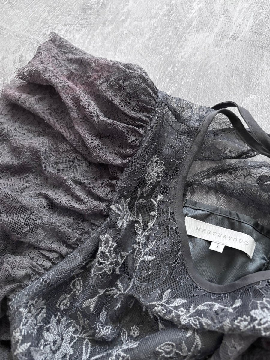 Haunting Pleated Dress - MIDNIGHT FAE