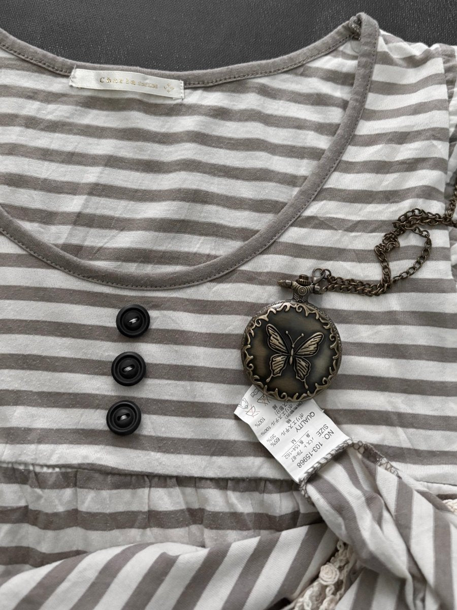 Haze Striped Top - MIDNIGHT FAE