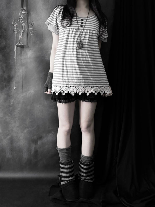 Haze Striped Top - MIDNIGHT FAE