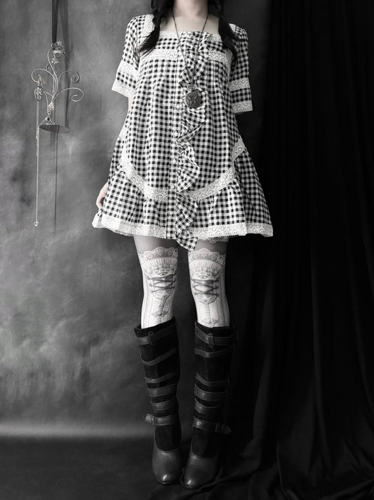 Hearth Plaid Dress (BNWT) - MIDNIGHT FAE