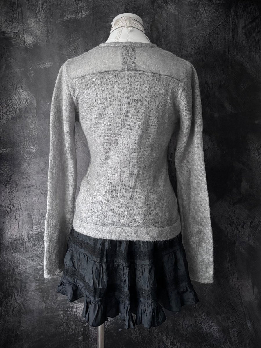 Heather Grey Cardigan - MIDNIGHT FAE