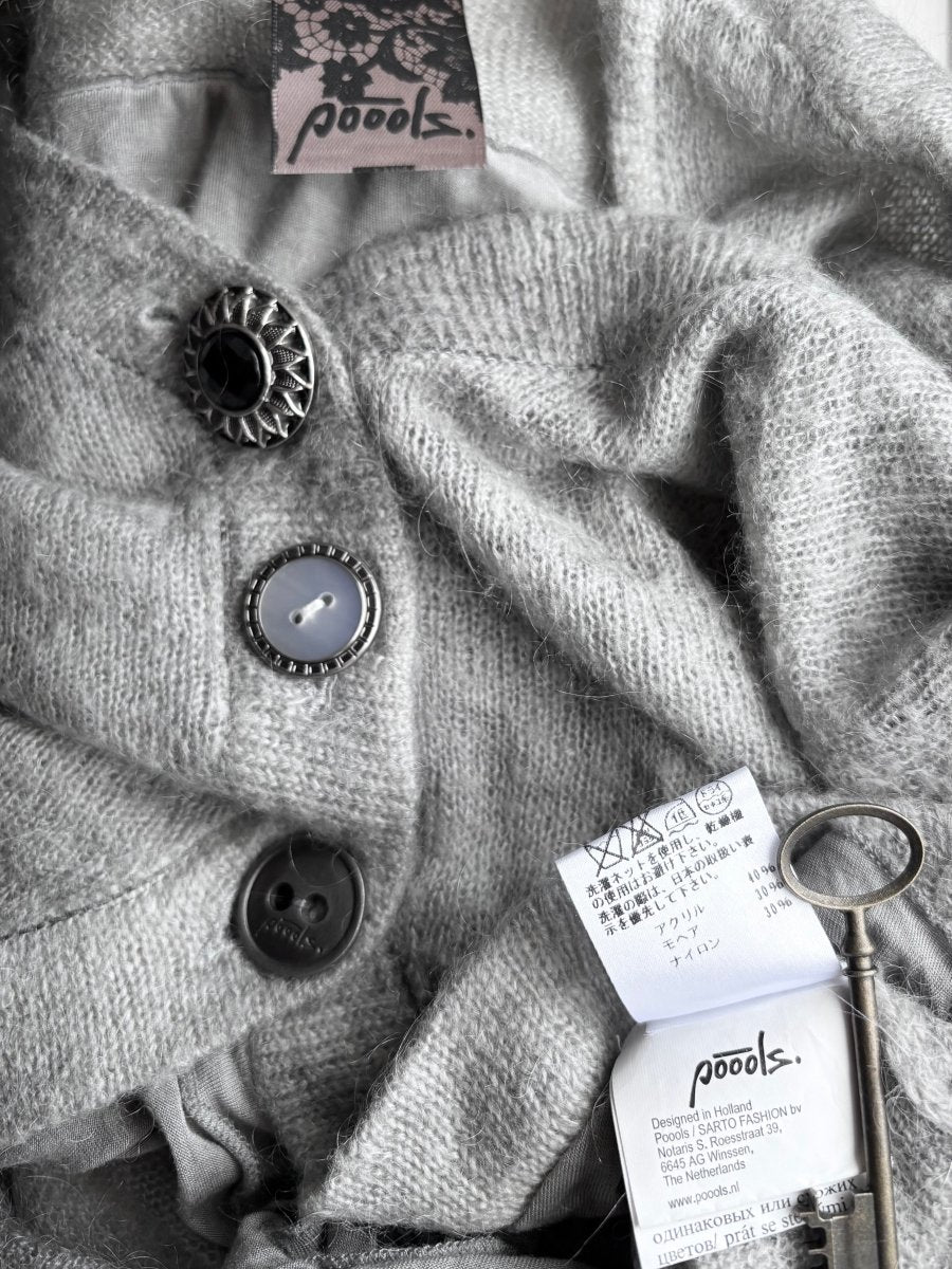 Heather Grey Cardigan - MIDNIGHT FAE