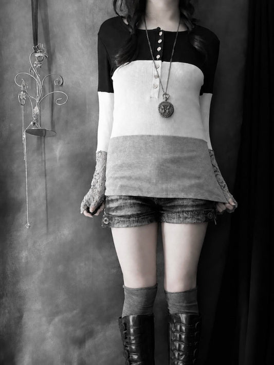 Hemlock Striped Top - MIDNIGHT FAE