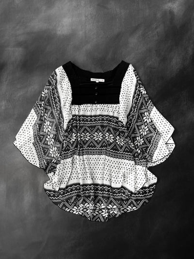 Hollow Mori Blouse - MIDNIGHT FAE