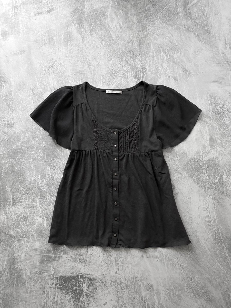 Ikka Babydoll Top - MIDNIGHT FAE