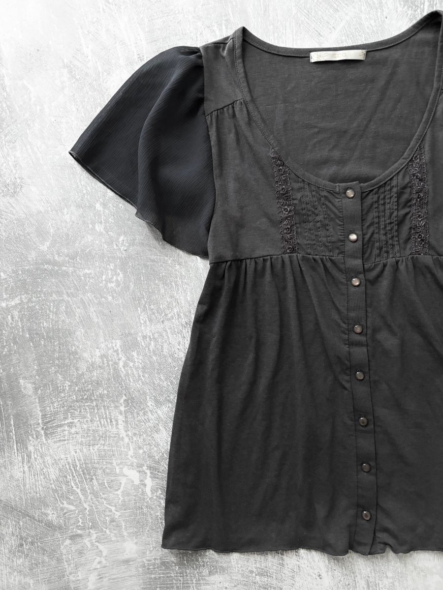 Ikka Babydoll Top - MIDNIGHT FAE